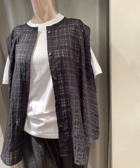 FLORENT / 2402F01001 /プレイドスリーブレスブラウス