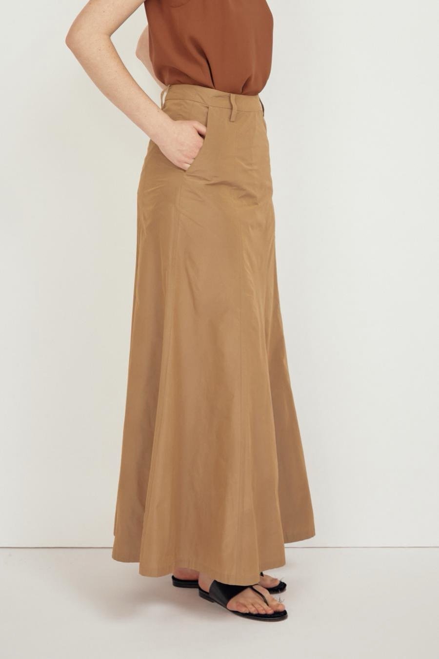 FLORENT / マーメイドフレアスカート/ロングスカート/32/ポリエステル/キャメル/2502F03002 FLORENT/2502F03002/マーメイドフレアスカート | MAGNIFIQUE