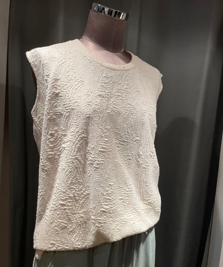 08sircus /s23ss-TS05 /Jacquard jersey sleeveless top