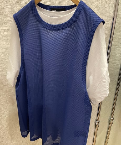 08sircus / CS07/sheer waffle sleeveless top/
