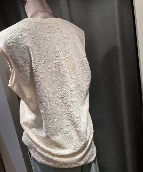 08sircus /s23ss-TS05 /Jacquard jersey sleeveless top