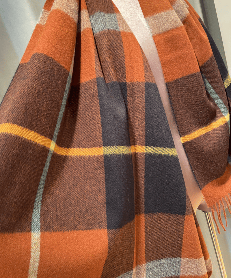 Joshua Ellis / TARTAN/ CPG60361ピュアカシミヤ大判ストール |