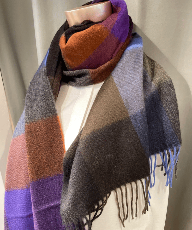 ピュアカシミヤ100%✨️英國屋×Joshua Ellis ステンカラーコート Joshua Ellis /CPG52064 / 7color Block Checkピュアカ