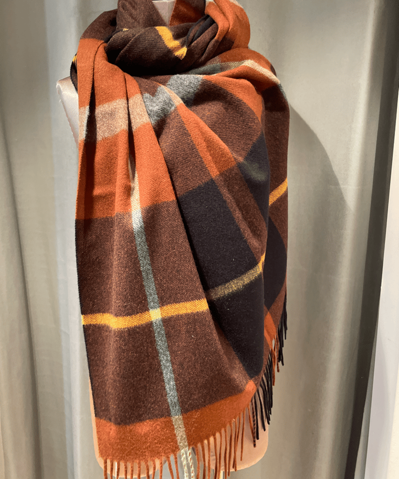 Joshua Ellis / TARTAN/ CPG60361ピュアカシミヤ大判ストール |