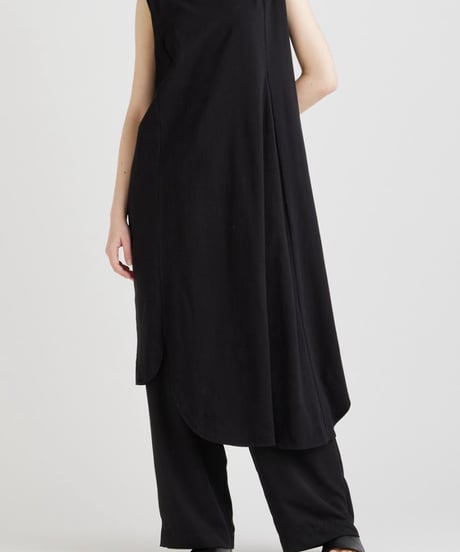 FLORENT / 2402F06017/ コットンスリーブレスドレス