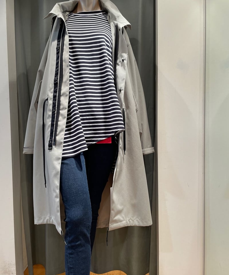 08sircus モッズコート08sircus ナイロン フーデッド コート ブラック