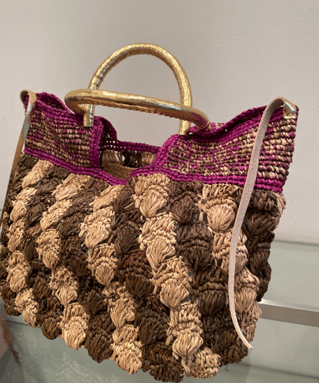 a point etc / CAISSE  HORIZON PM  / ラフィアトートバック