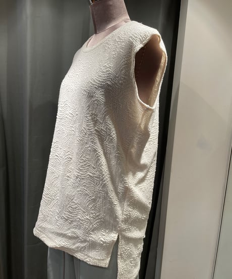 08sircus /s23ss-TS05 /Jacquard jersey sleeveless top