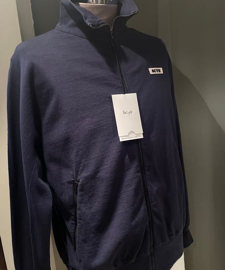 Scye / Tight Tension Cotton Jersey Zip Up Top /