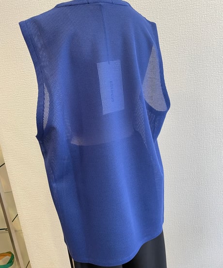 08sircus / CS07/sheer waffle sleeveless top/