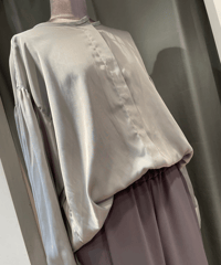 FLORENT /2024 SPRING /  2311F01003/ ノーカラーシャンブレーブラウス