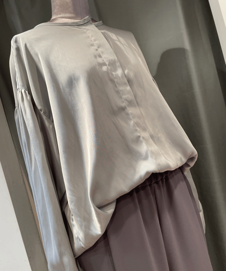 FLORENT /2024 SPRING /  2311F01003/ ノーカラーシャンブレーブラウス