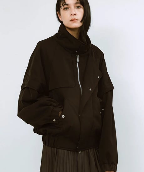 08sircus / S25AW-OT07/ Light twill padded detachable short blouson