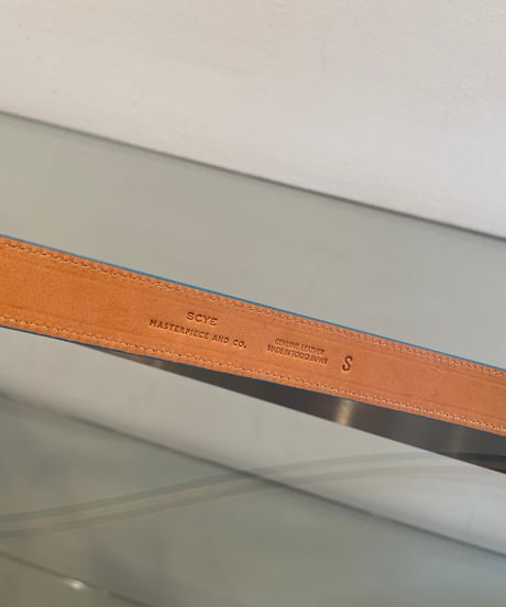SCYE/3325-31353/ Shrink Leather Box Buckle Belt