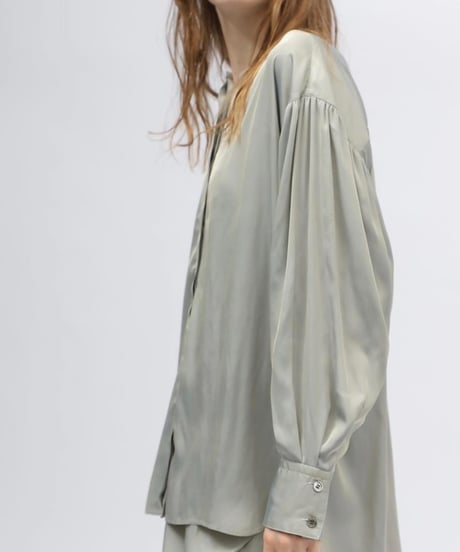 FLORENT /2024 SPRING /  2311F01003/ ノーカラーシャンブレーブラウス