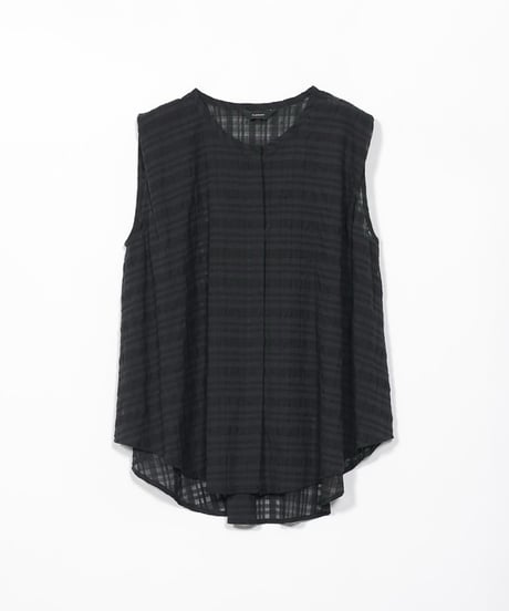 FLORENT / 2402F01001 /プレイドスリーブレスブラウス