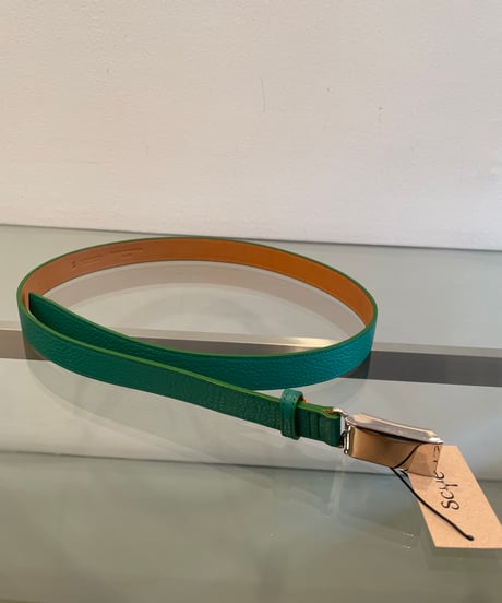 SCYE/3325-31353/ Shrink Leather Box Buckle Belt