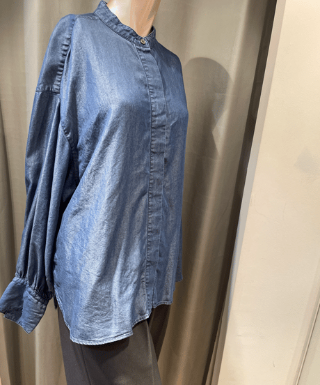 FLORENT /2308F01004 /DENIM BAND COLOR BLOUSE