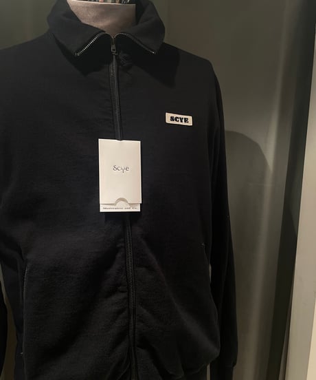 Scye / Tight Tension Cotton Jersey Zip Up Top /