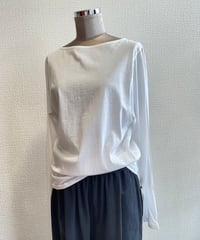 Audrey and John Wad / L6916 /スーピマコットントリミングロングスリーブトップス