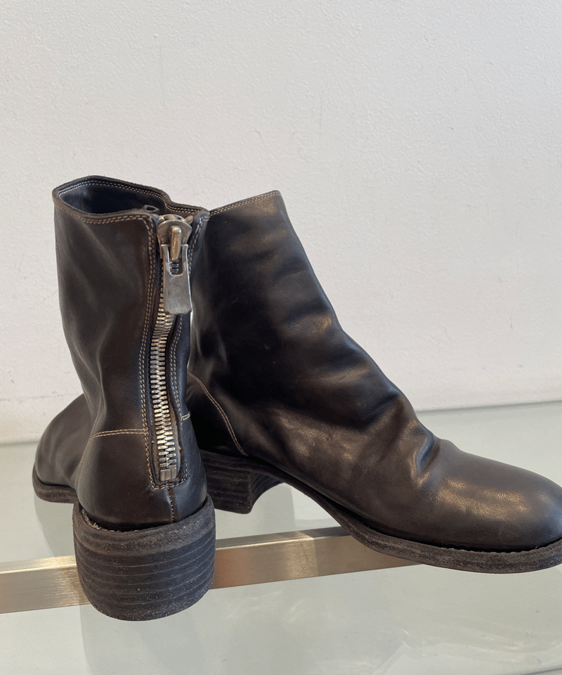 新品 GUIDI WOMENS ショートバックジップブーツ796V （38）