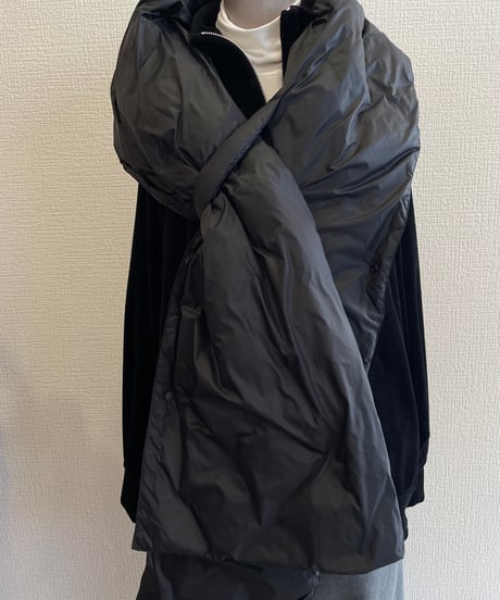 08sircus × TAION  / down stole / S25AW-AC01/ Black color