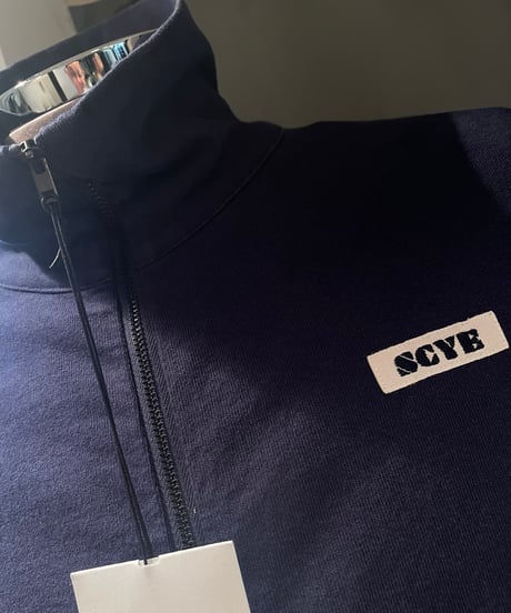 Scye / Tight Tension Cotton Jersey Zip Up Top /