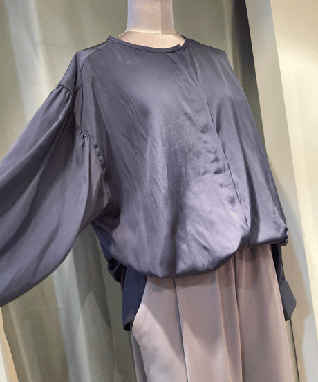 FLORENT /2024 SPRING /  2311F01003/ ノーカラーシャンブレーブラウス