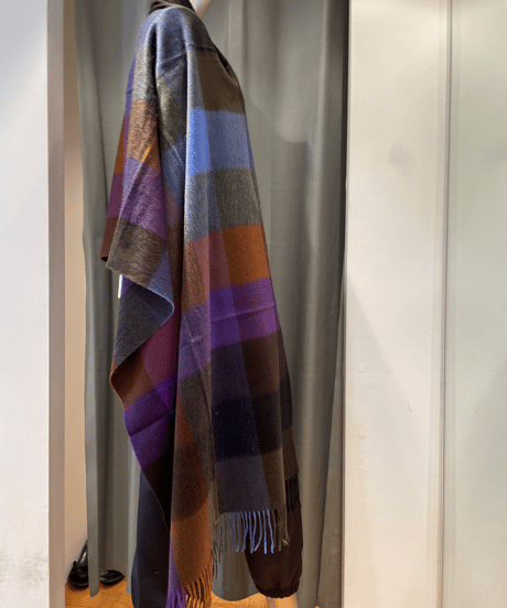 Joshua Ellis /CPG52064 / 7color Block Checkピュアカシミヤ 大判ストール