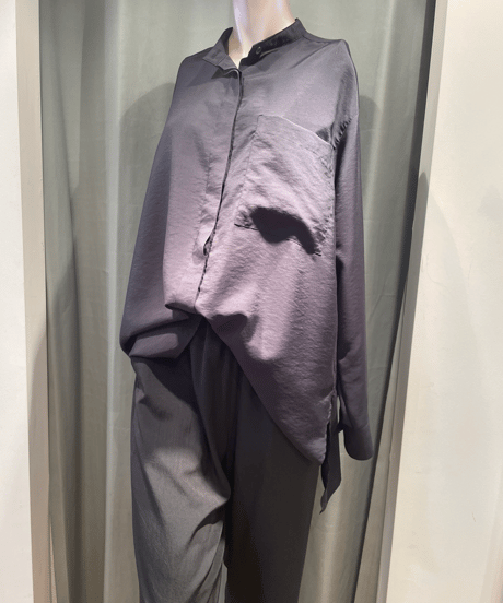 FLORENT / 2211F01010 / SHEER BAND COLLAR BLOUSE
