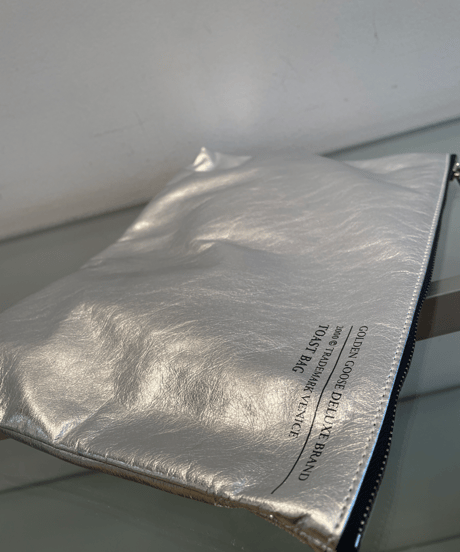 GOLDEN GOOSE DELUXE BRAND / G29WA244/ metallic silver shiny clutch bag
