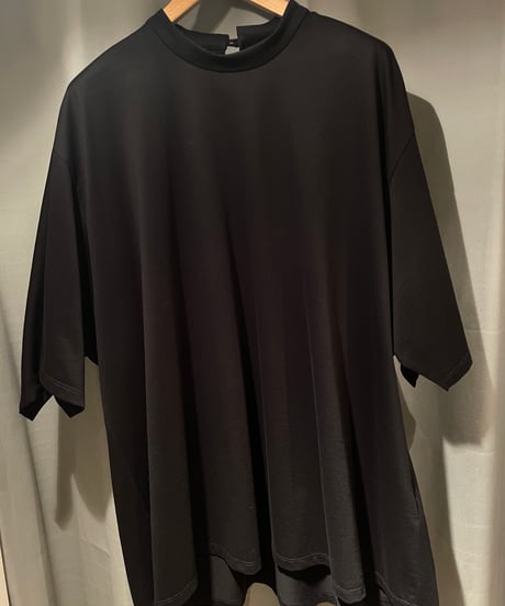 08sircus / S25SS-TS09 /Organic cotton cross jersey stand collar top