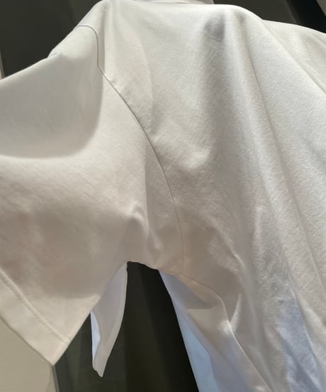 08sircus / S25SS-TS09 /Organic cotton cross jersey stand collar top