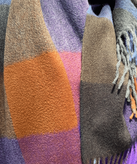 Joshua Ellis /CPG52064 / 7color Block Checkピュアカシミヤ 大判ストール
