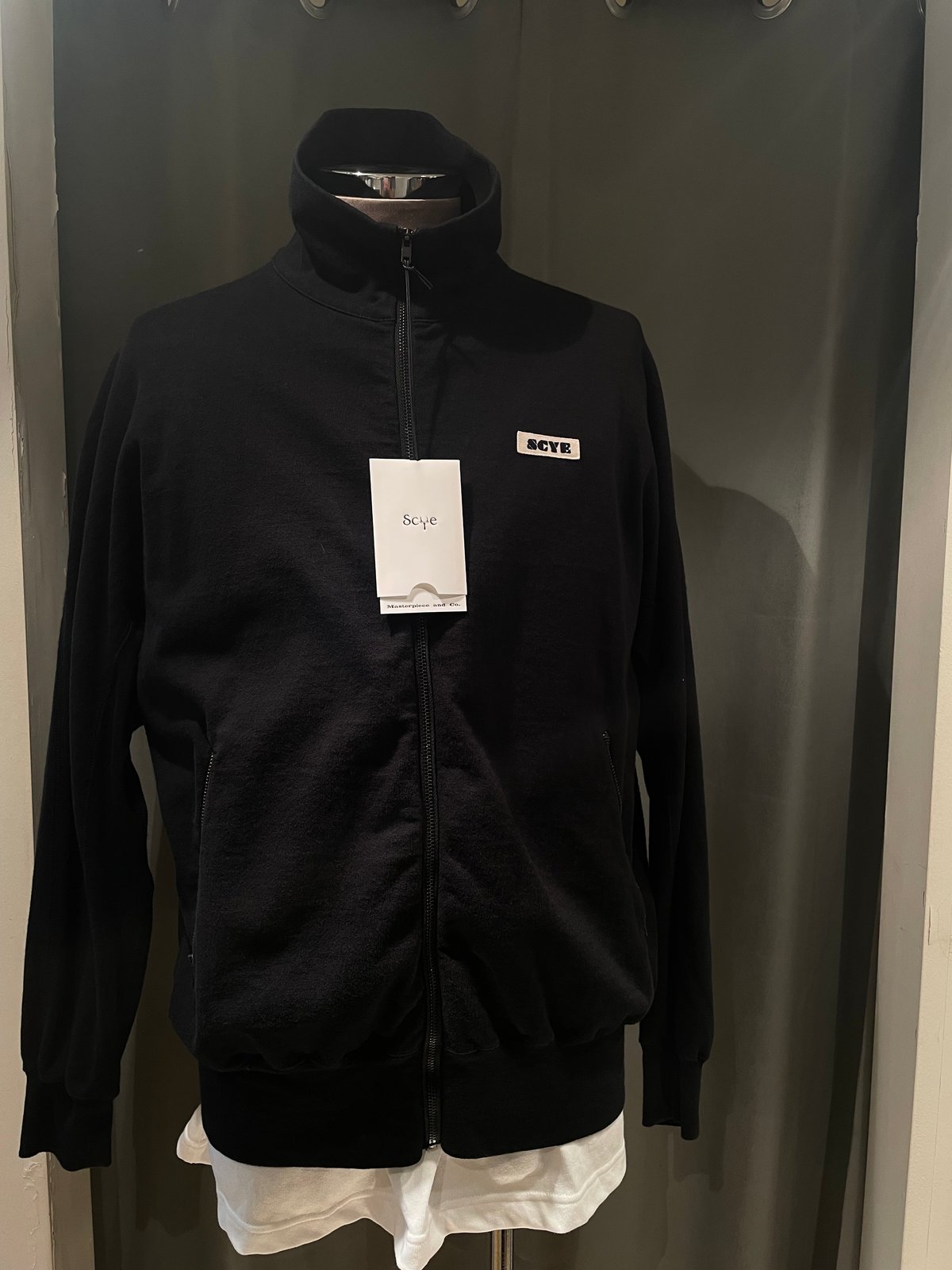 Scye / Tight Tension Cotton Jersey Zip Up Top /