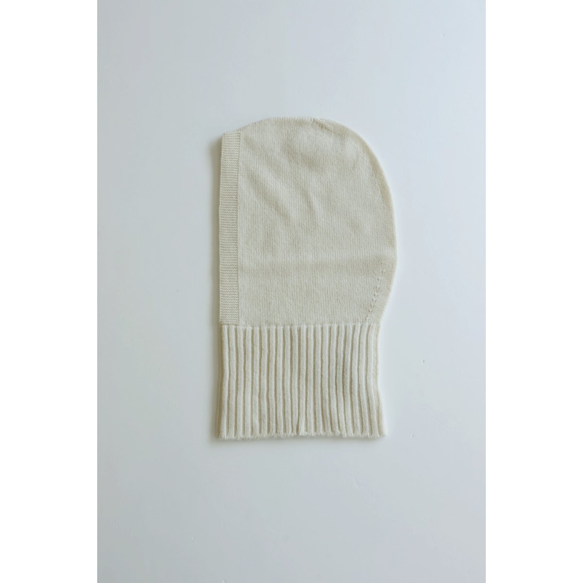 【未使用・タグ付】wool cashmere バラクラバ/グレー レースレディース Lace Ladies ぽんぽん付き ニットバラクラバ