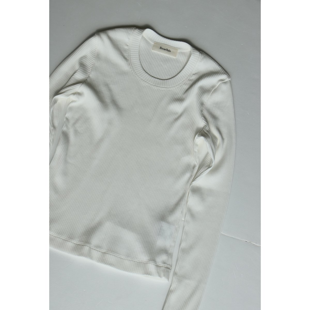 Erniepaloリブ編み クルーネックセーター サイズ46 アーニーパロ リブ