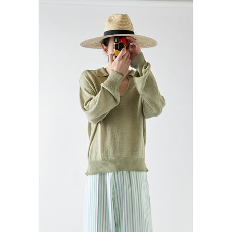 Cristaseya "WASHI PAPER POLO SWEATER"