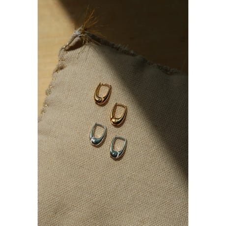 R.ALAGAN"TINY DOT THIN HOOPS "SILVER