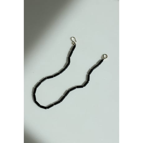 R.ALAGAN "SMALL TUBE ONYX NECKLACE"