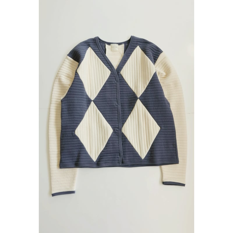 an　美品jonnlynx キルトボーダーアーガイルカーディガン ジョンリンクス jonnlynx キルトボーダーアーガイルカーディガン