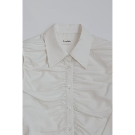 Ernie Palo "Silk Nidom Sleeveless Gather Shirt"
