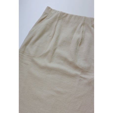 unfil  "stretch raw silk ribbed-jersey pencil skirt"