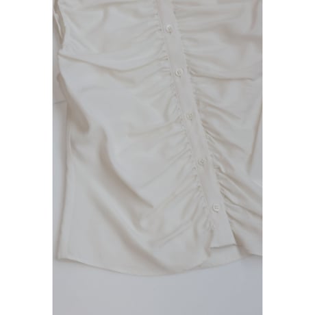 Ernie Palo "Silk Nidom Sleeveless Gather Shirt"