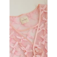 今季 ジョンリンクス ribbon tulle gilet pink jonnlynx
