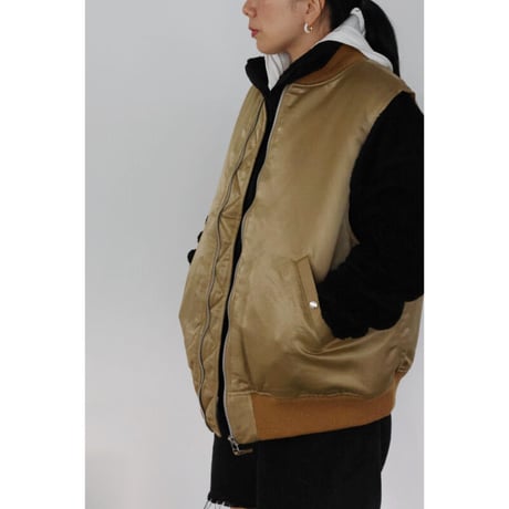 MYTHINKS"RECYCLE NYLON ZIP VEST"
