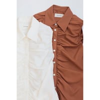 Ernie Palo "Silk Nidom Sleeveless Gather Shirt"