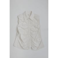 Ernie Palo "Silk Nidom Sleeveless Gather Shirt"