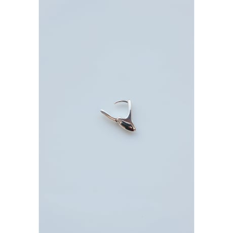 R.ALAGAN "TINY MOON HOOPS"SILVER