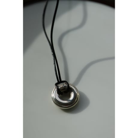 Sapir Bachar "DISCUS PENDENT NECKLACE"SILVER